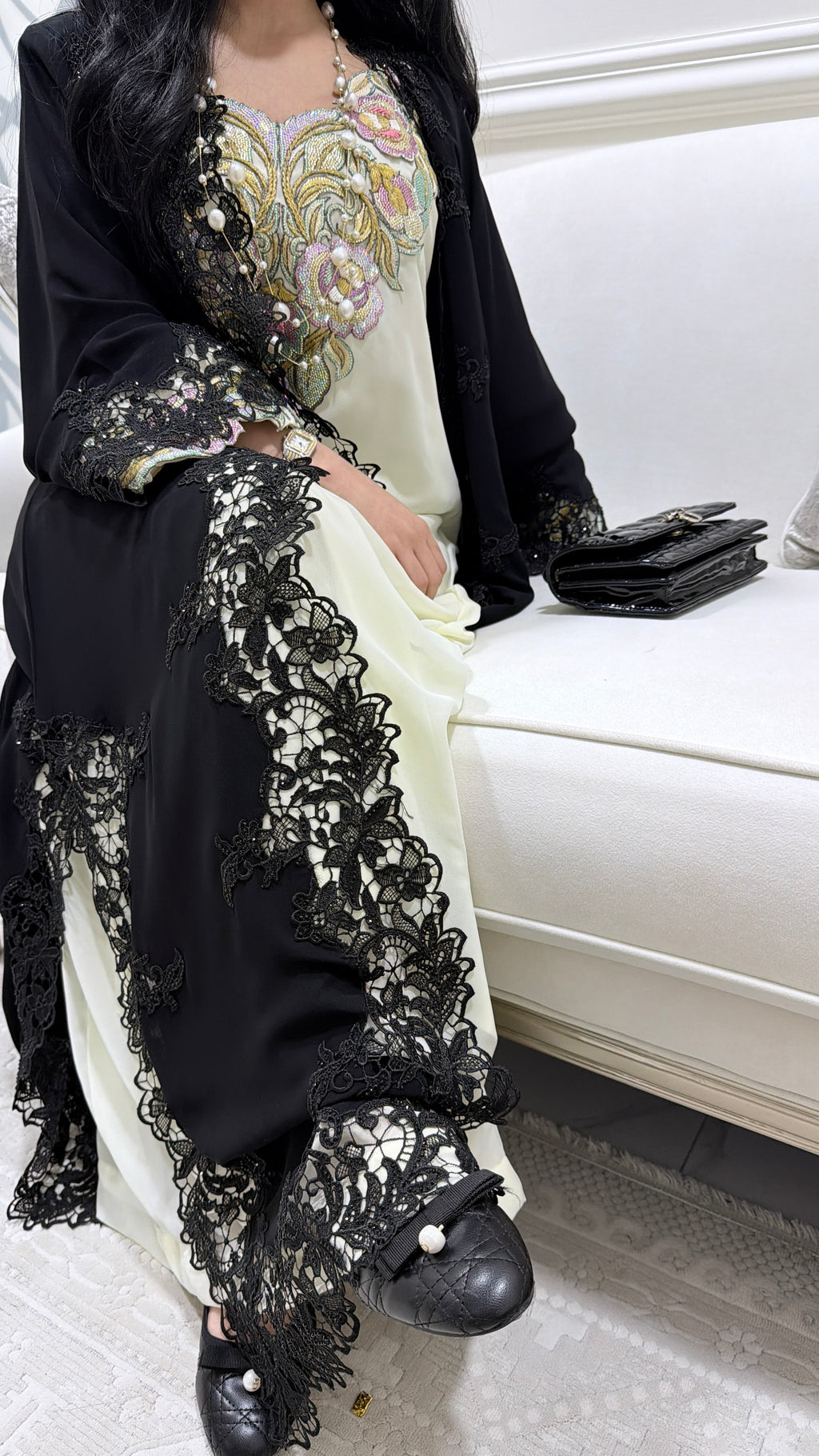 EQ05 Full Lace Abaya