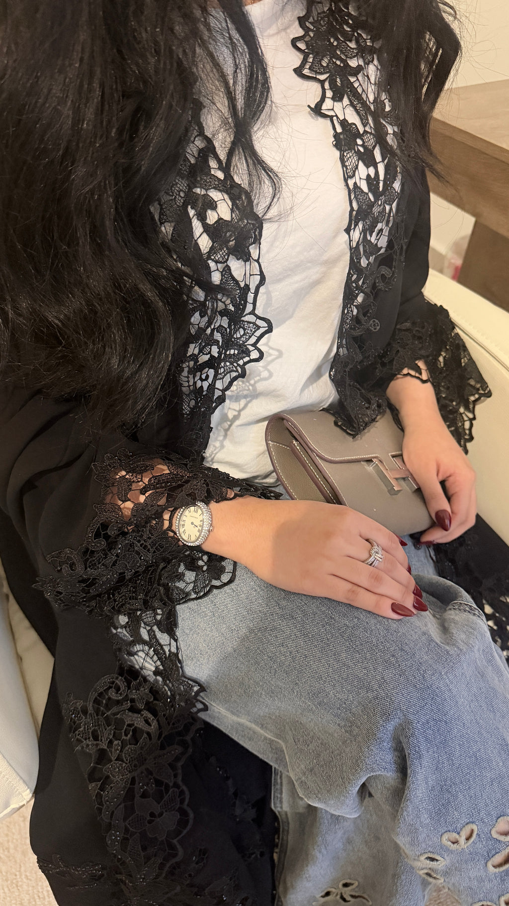 EQ05 Full Lace Abaya