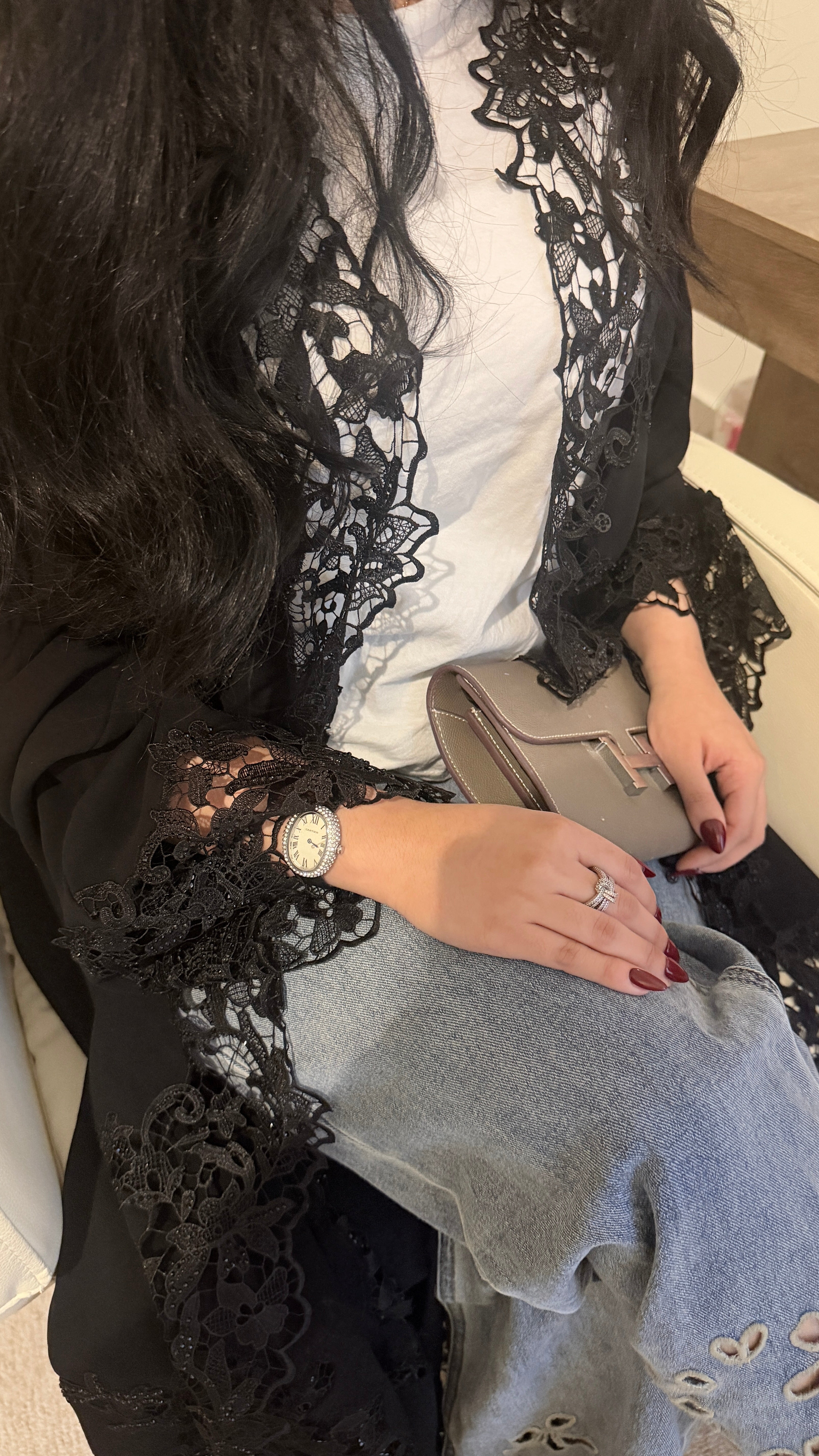 EQ05 Full Lace Abaya
