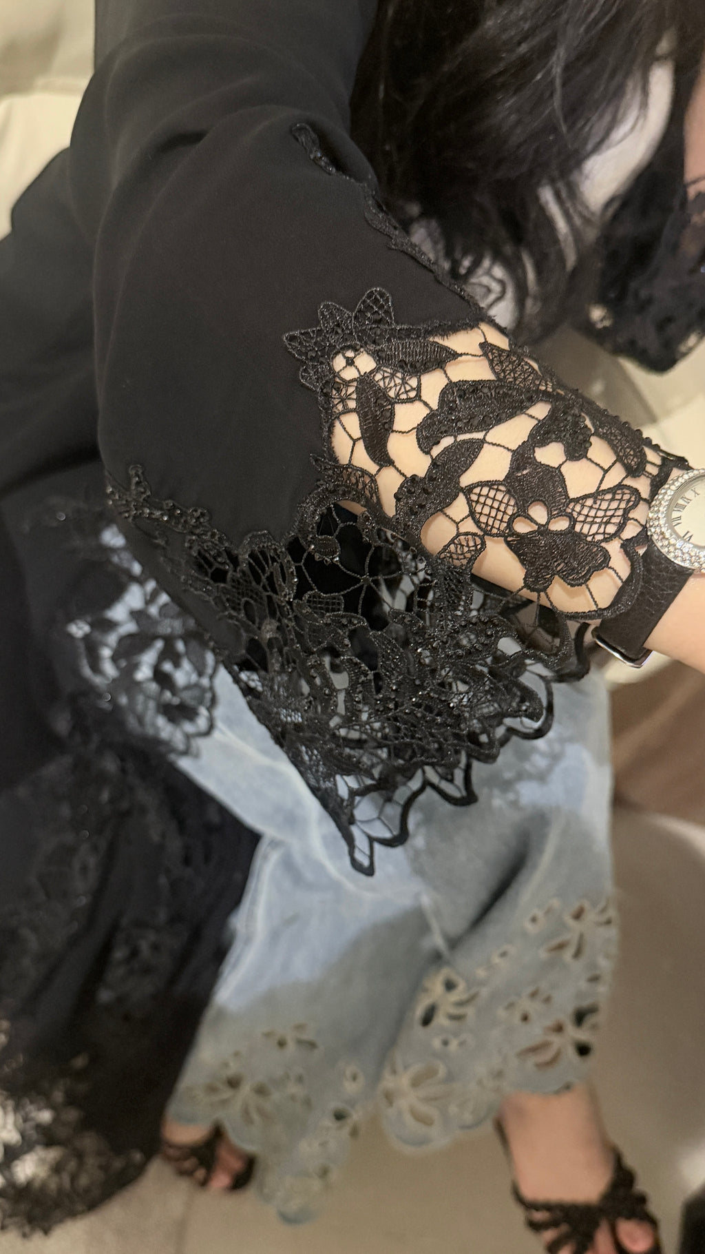 EQ05 Full Lace Abaya