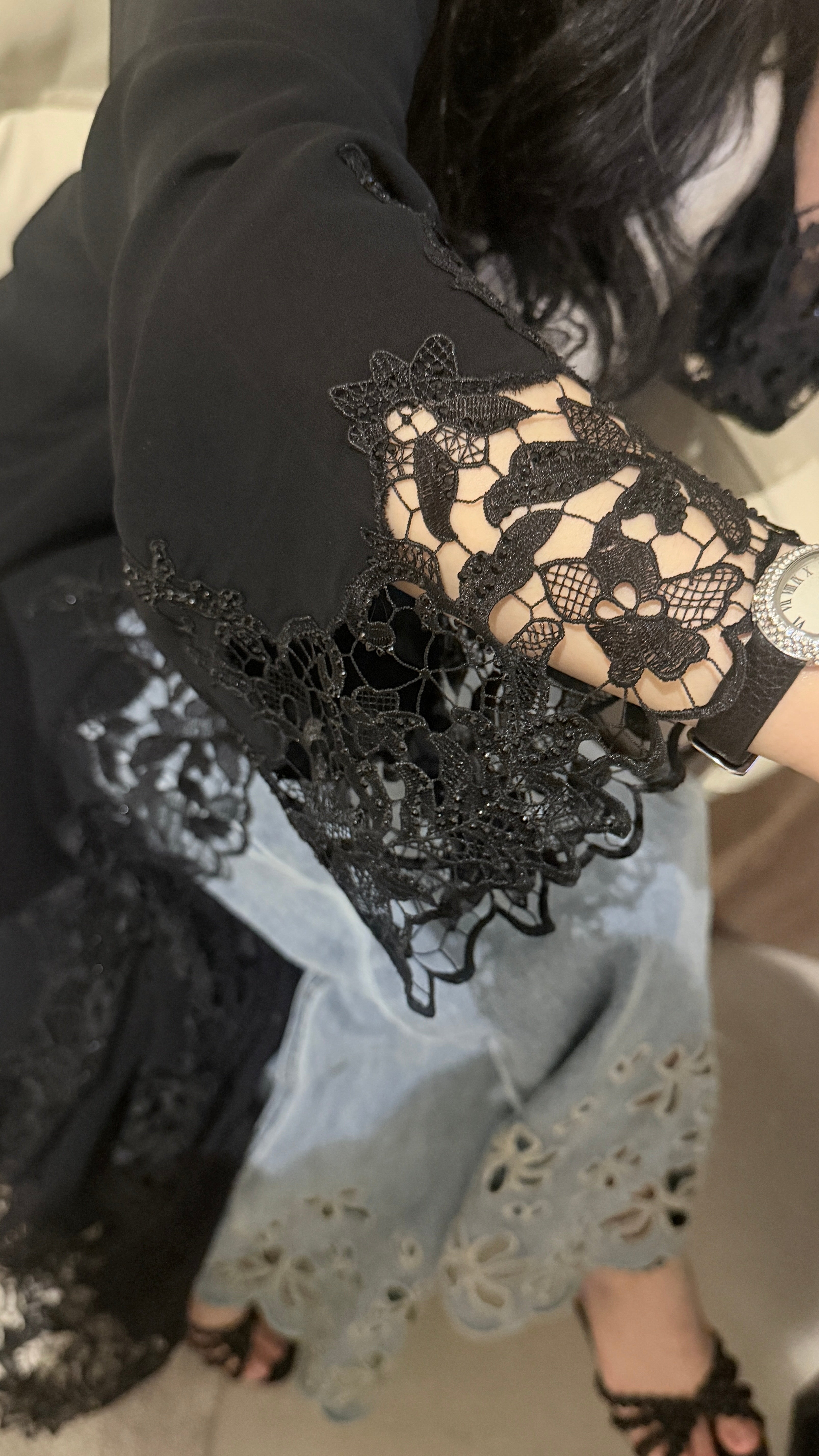 EQ05 Full Lace Abaya