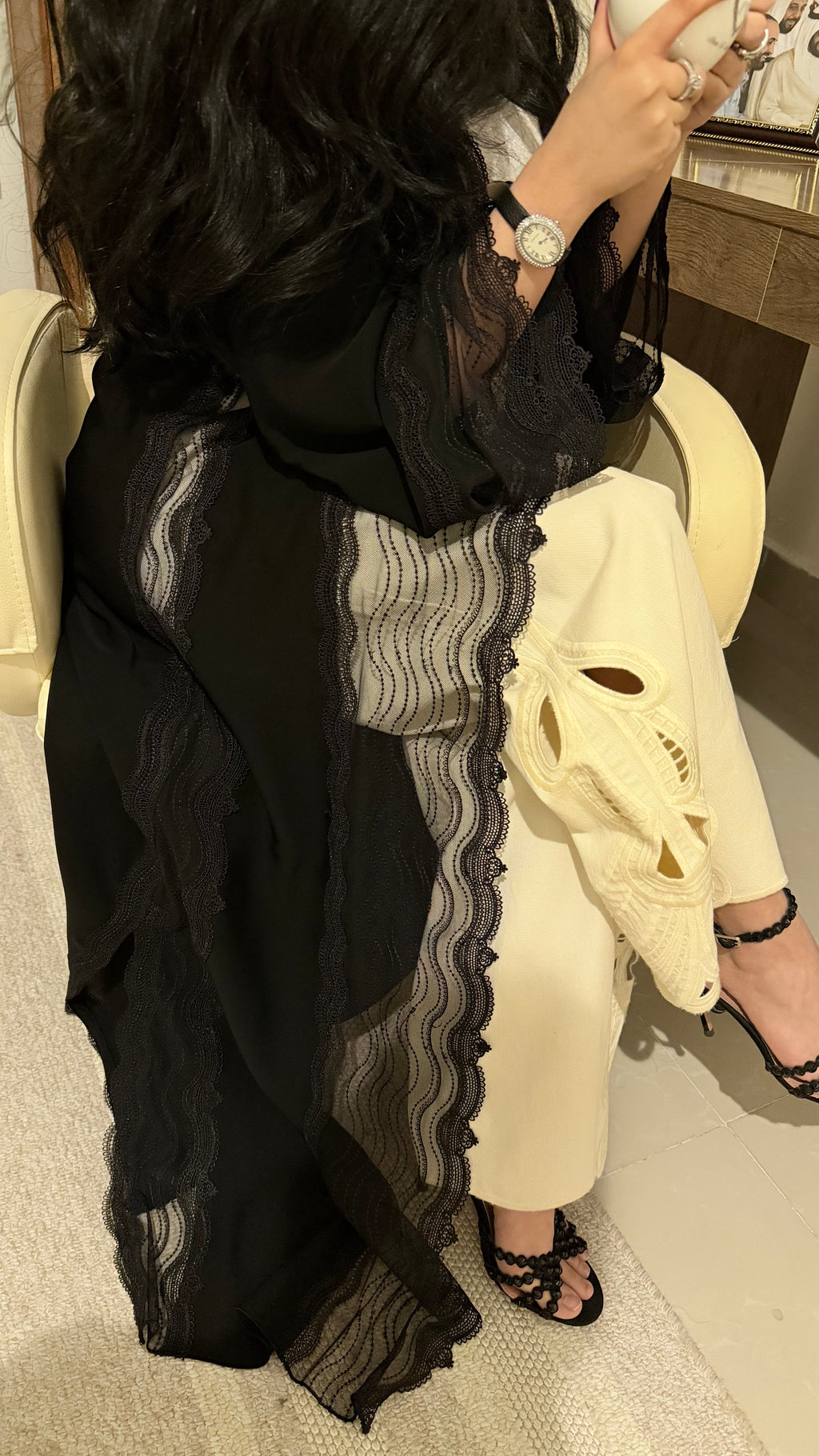 EQ46 Signature Lace Abaya