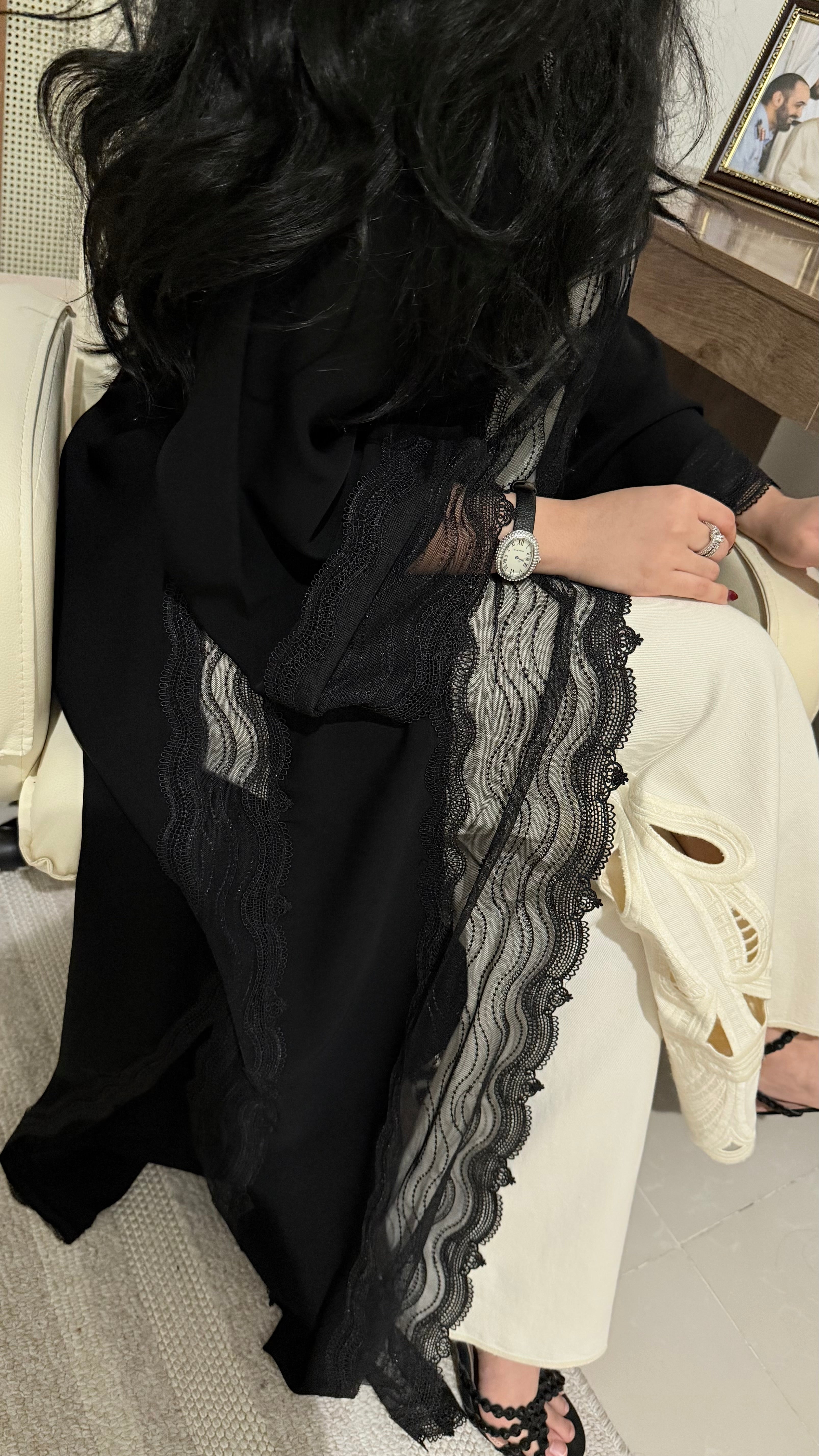 EQ46 Signature Lace Abaya