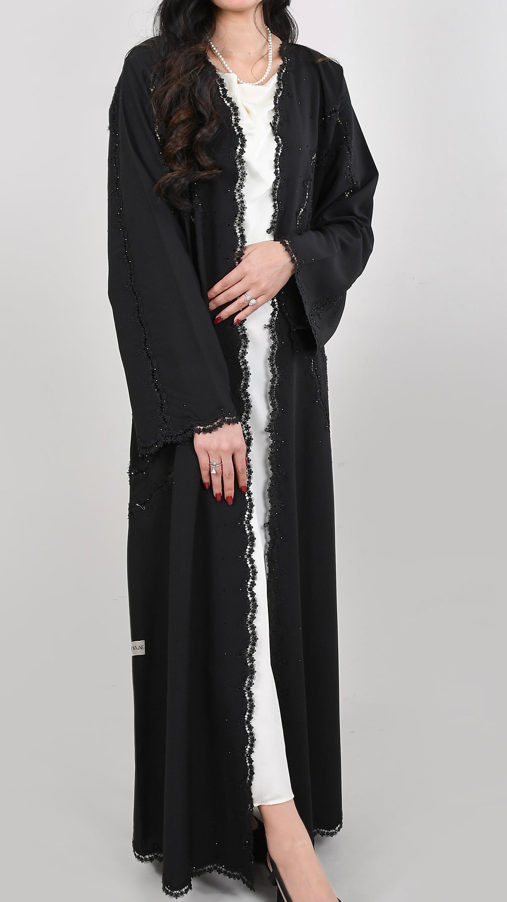 EQ03 Lace Detail Abaya